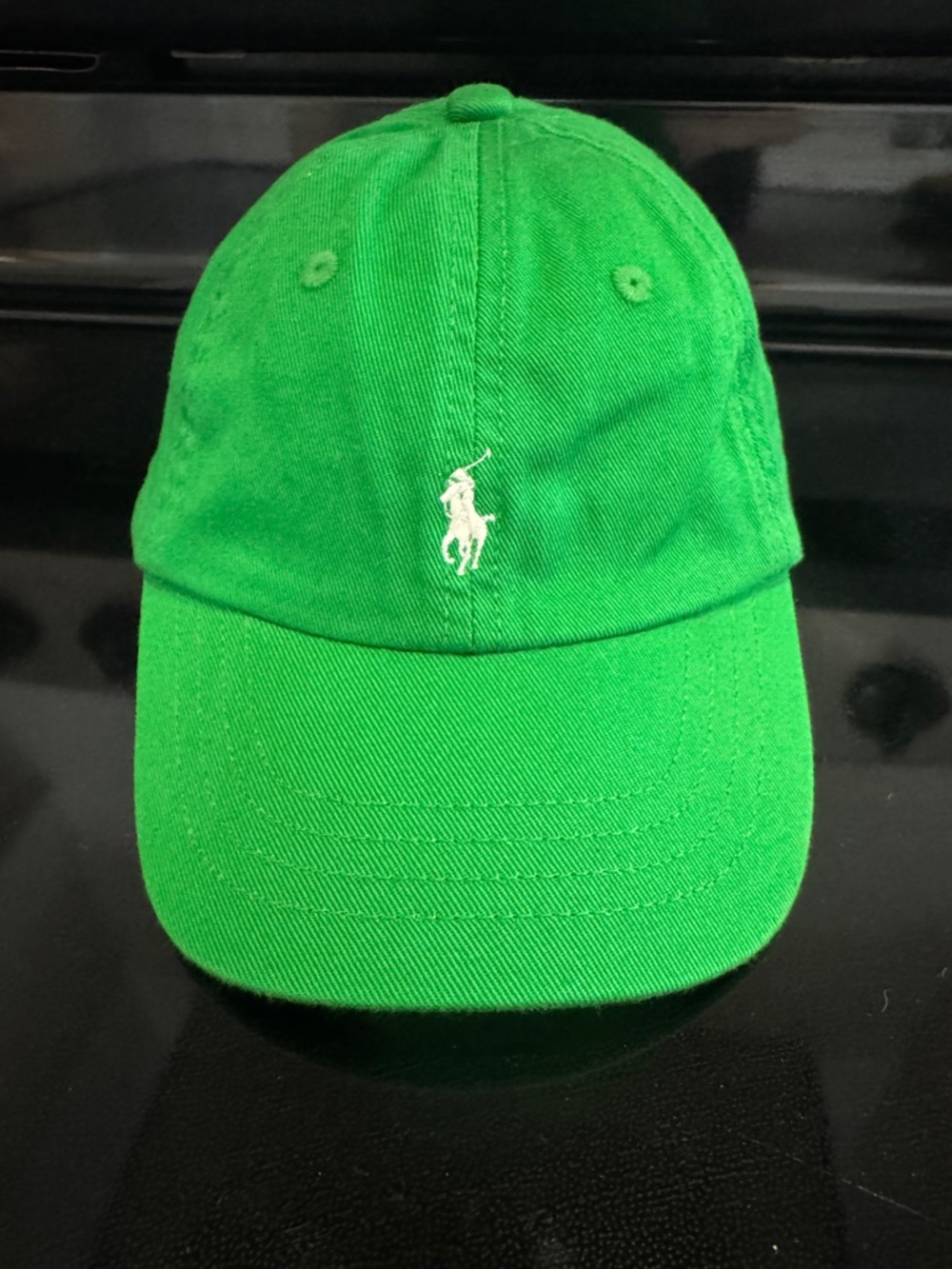 Ralph Lauren Green 2 Cap BUNDLE, green and yellow. Size 12-24 Months